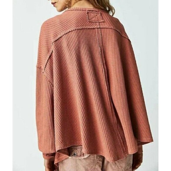 NEW WE THE FREE CORALINE THERMAL AUTUMN GLAZE TOP SZ MEDIUM - Picture 2 of 12